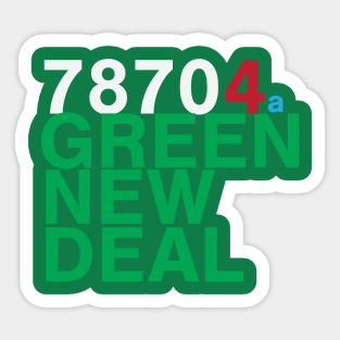 78704 for a Green New Deal - Austin Sticker